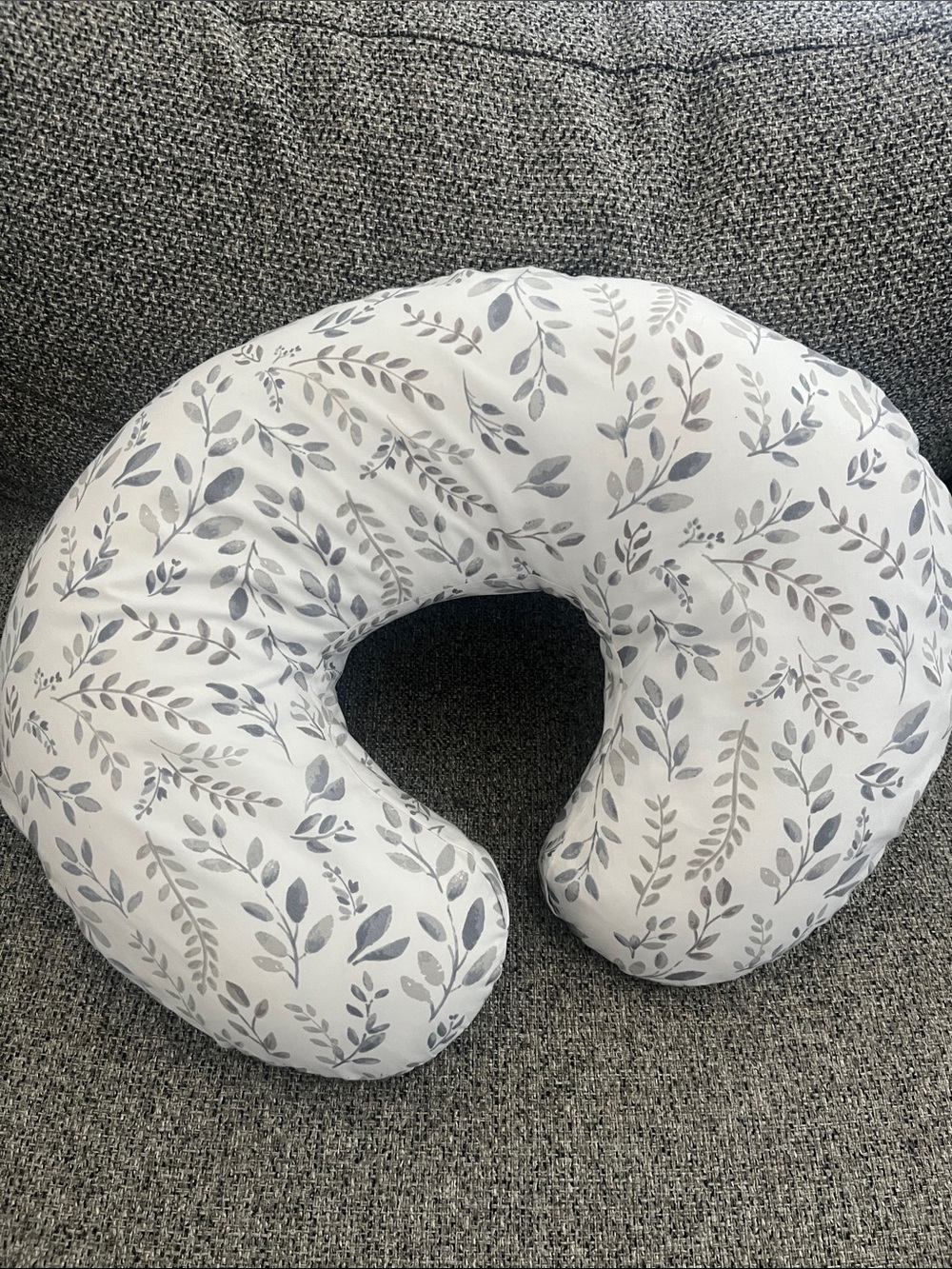 Boppy & Grey Leaf Print Nursing Pillow cover